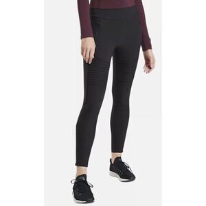 ATHLETA Headlands Hybrid Moto Tight in Black Size 4 Ribbed Zippers High Waist